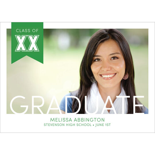 Ribbon Graduation Photo Announcements